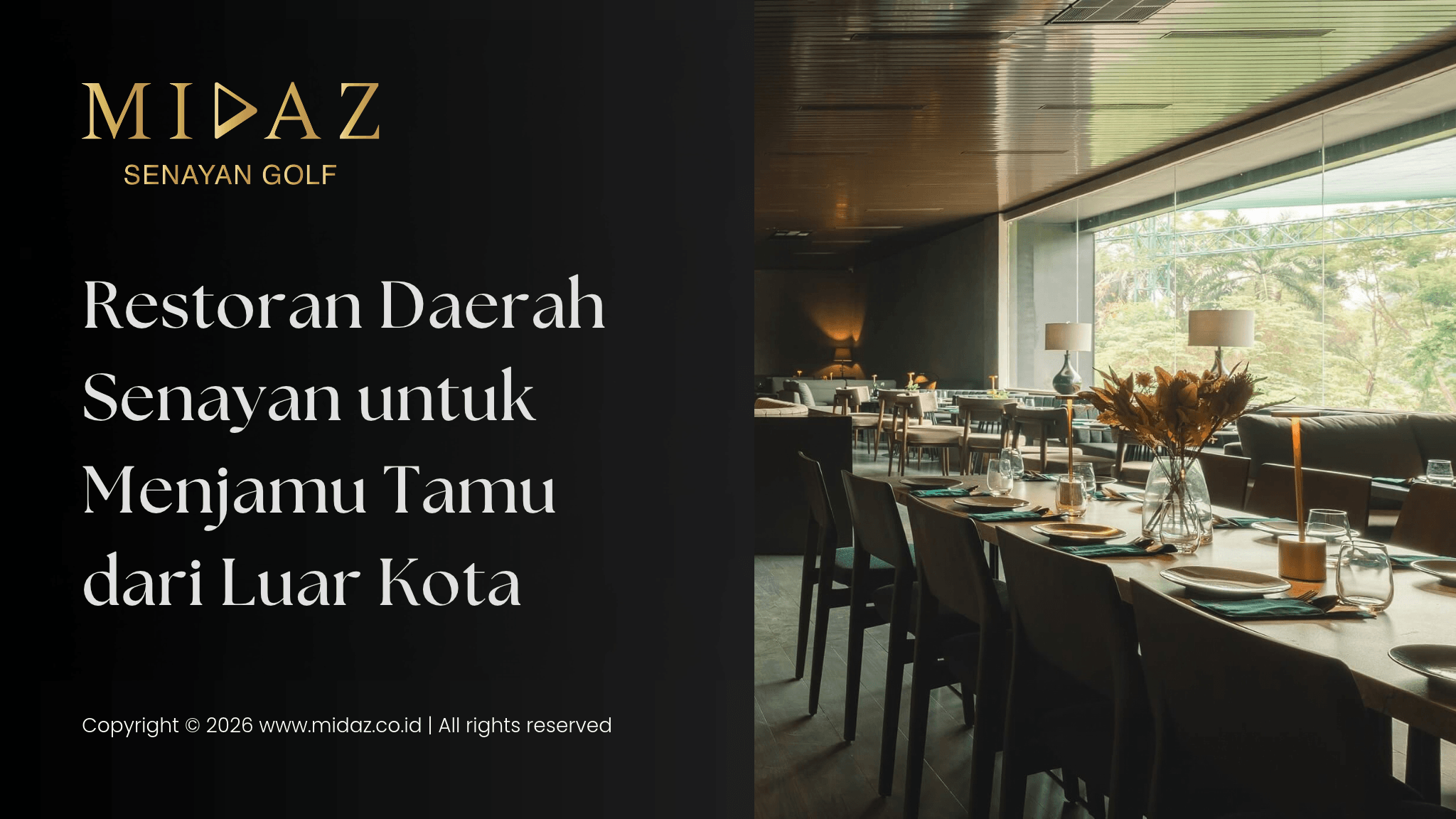 Restoran Daerah Senayan untuk Menjamu Tamu dari Luar Kota